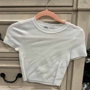Zara White Crop Top